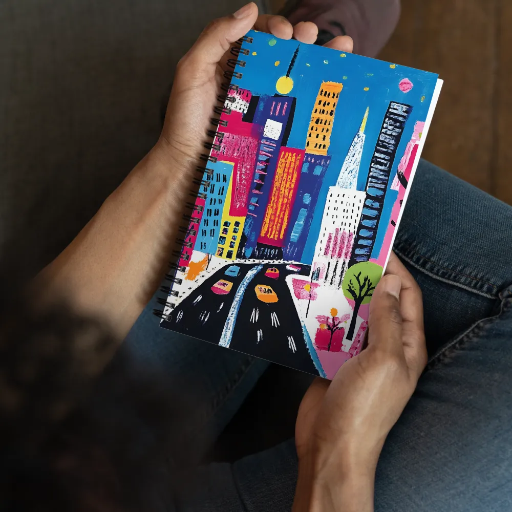 City Dreams in Vibrant Hues | Spiral Notebook