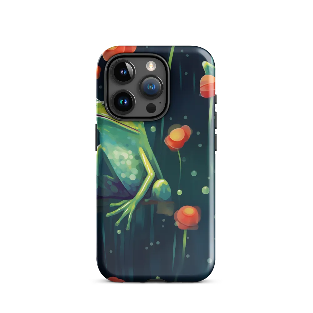 Playful Frogs in a Lush Pond