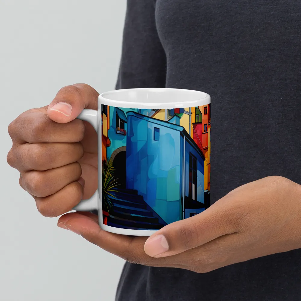 Vibrant Village: A Cubist Journey | Mugs | Multiple Sizes & Colors