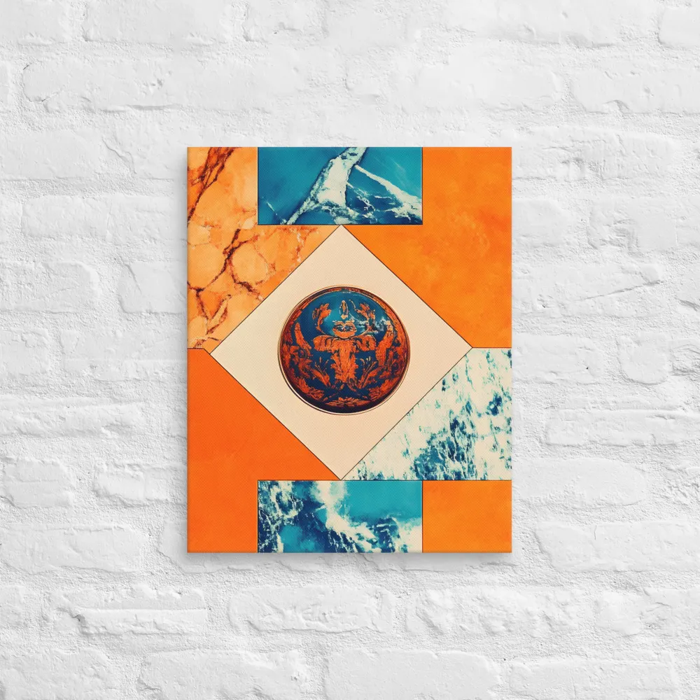 Harmonious Encounters: Abstract Geometry | Canvas | 16″×20″