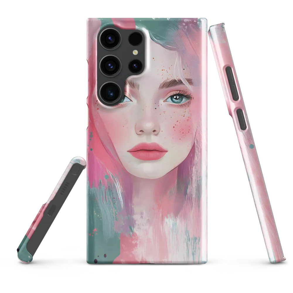 Dreamy Serenity: A Contemporary Portrait | Phone Case |  S23 Ultra | Snap Case | Glossy
