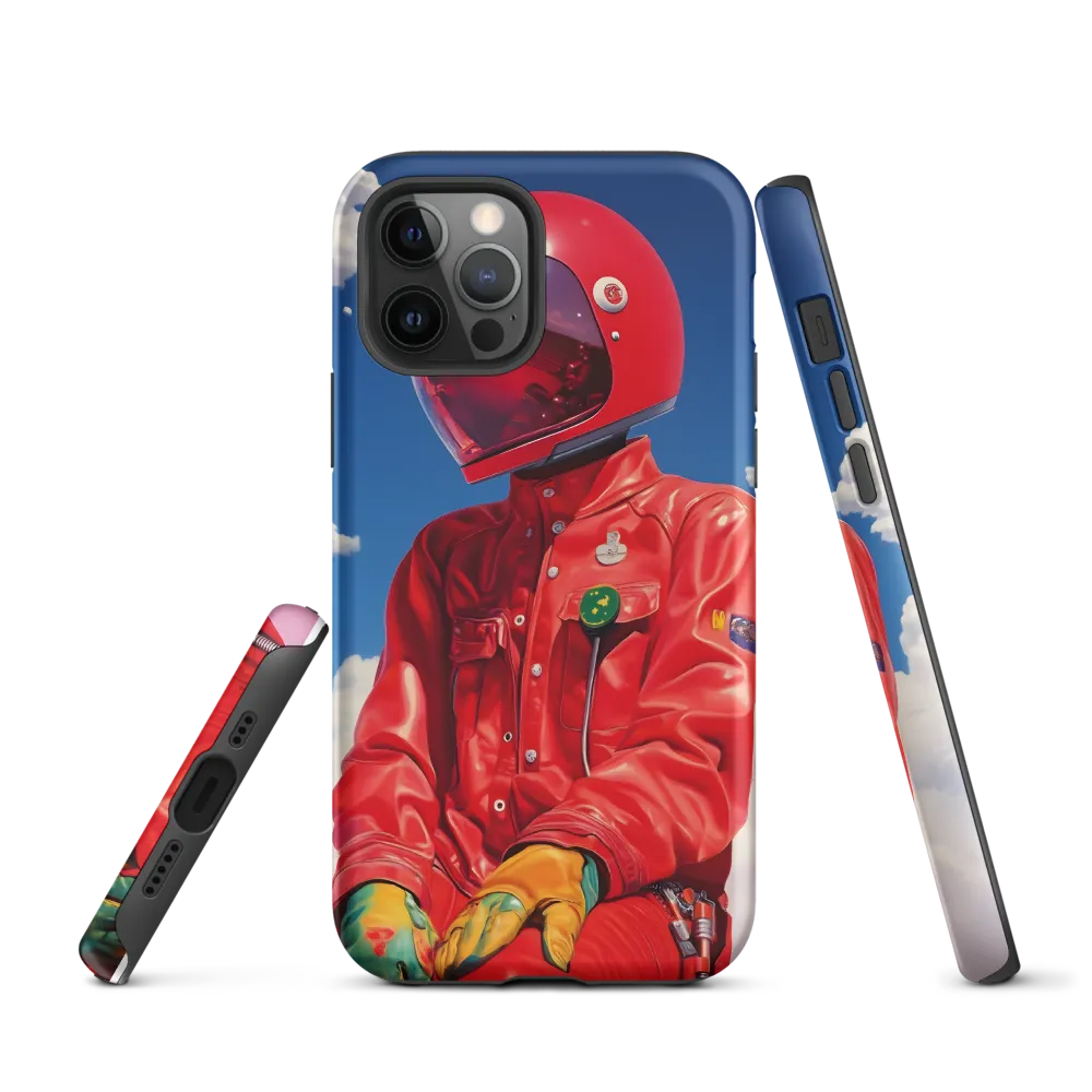 Astronaut in Crimson | Phone Case |  12 Pro | Tough Case | Matte