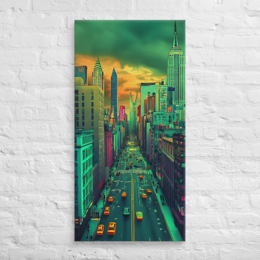 Urban Surrealism: Neon Dreams | Canvas | 20″×40″