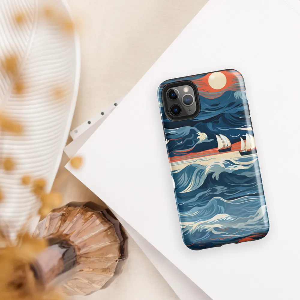 Ocean Whispers: A Voyage at Dusk | Phone Case |  11 Pro Max | Tough Case | Glossy