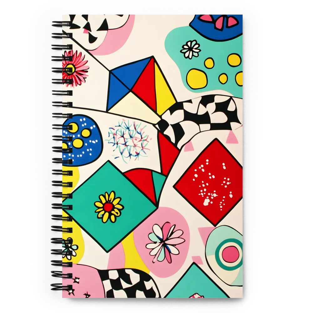 Joyful Geometry: A Playful Dance of Shapes and Colors | Spiral Notebook