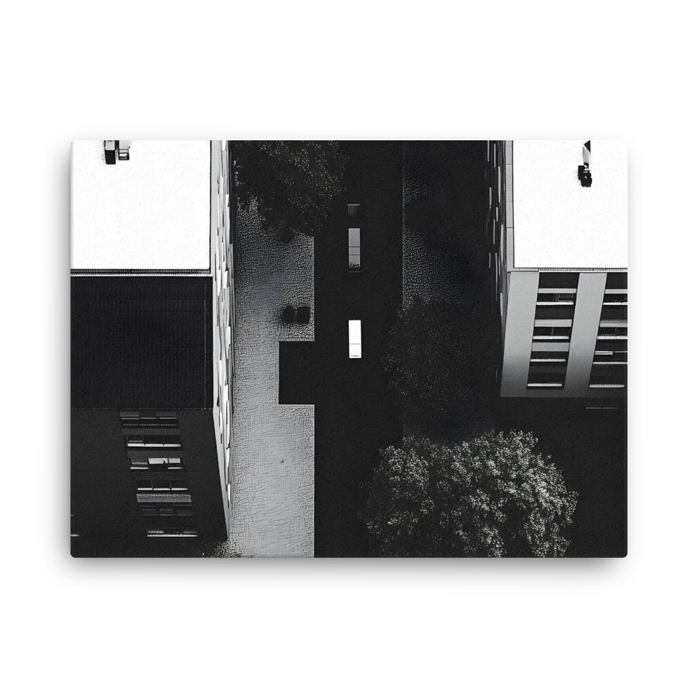 Urban Serenity from Above | Thin Canvas | 18″×24″