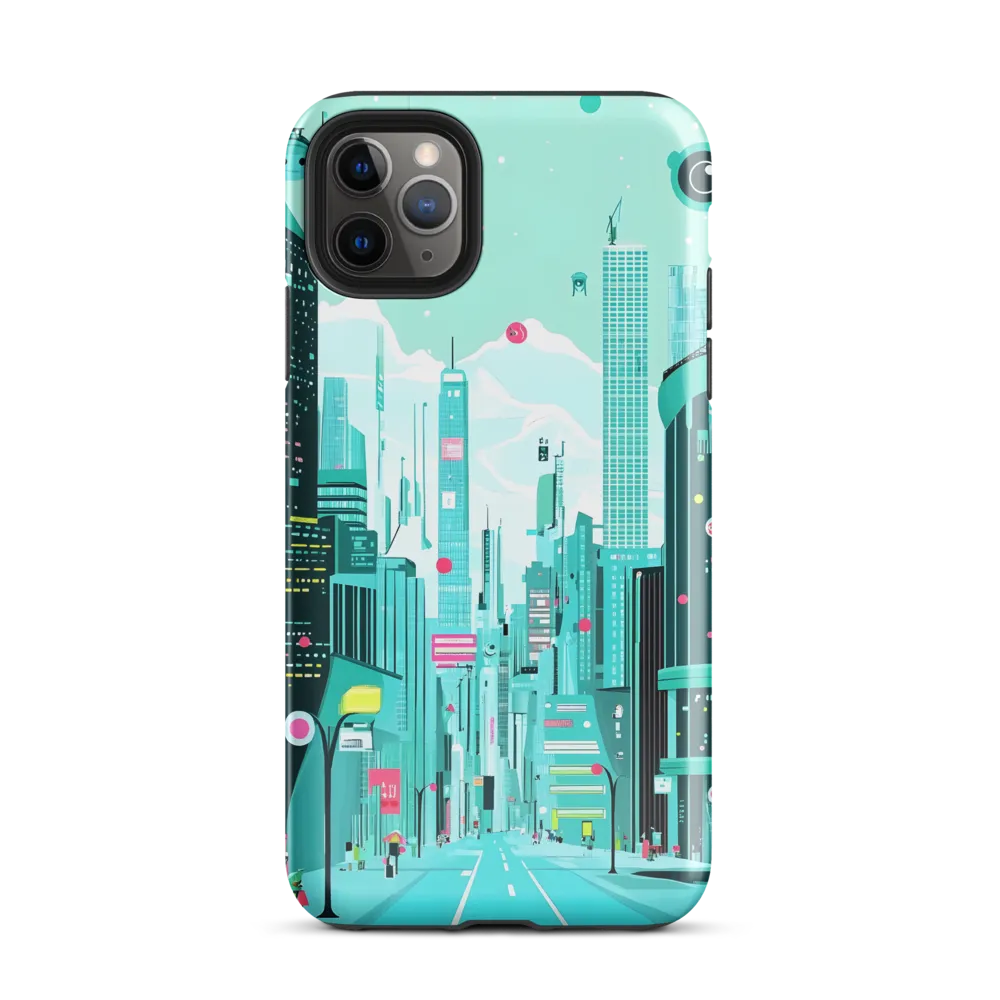 Urban Dreams: A Futuristic Cityscape | Phone Case |  11 Pro Max | Tough Case | Glossy