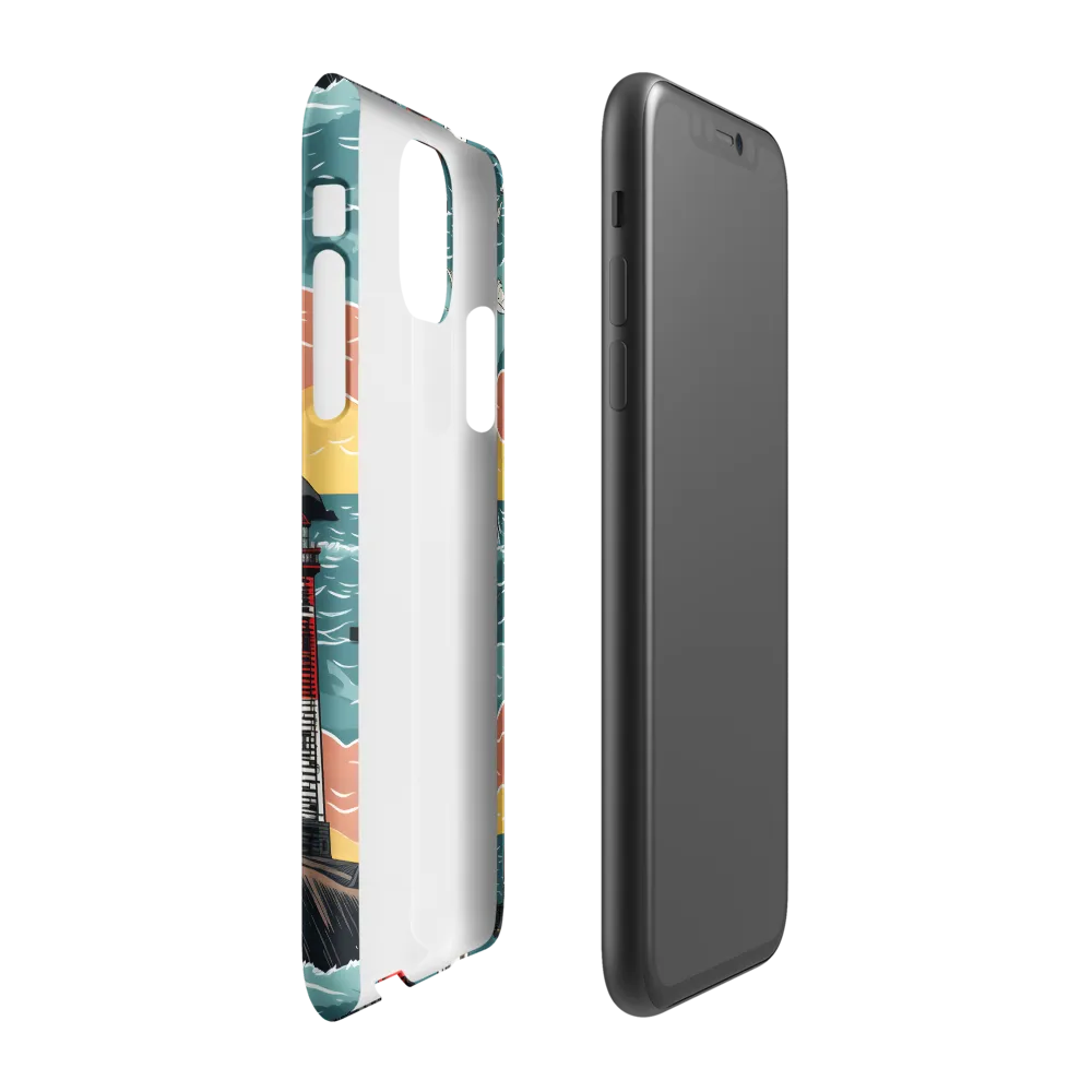 Lighthouses in a Whimsical Ocean | Phone Case |  11 | Snap Case | Matte