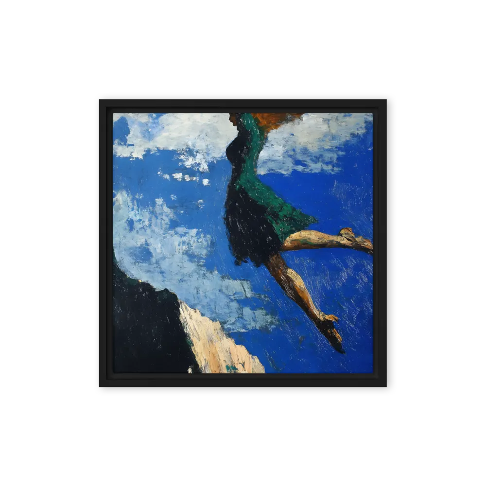 Boundless Ascent | Canvas with Black Frame | 16″×16″