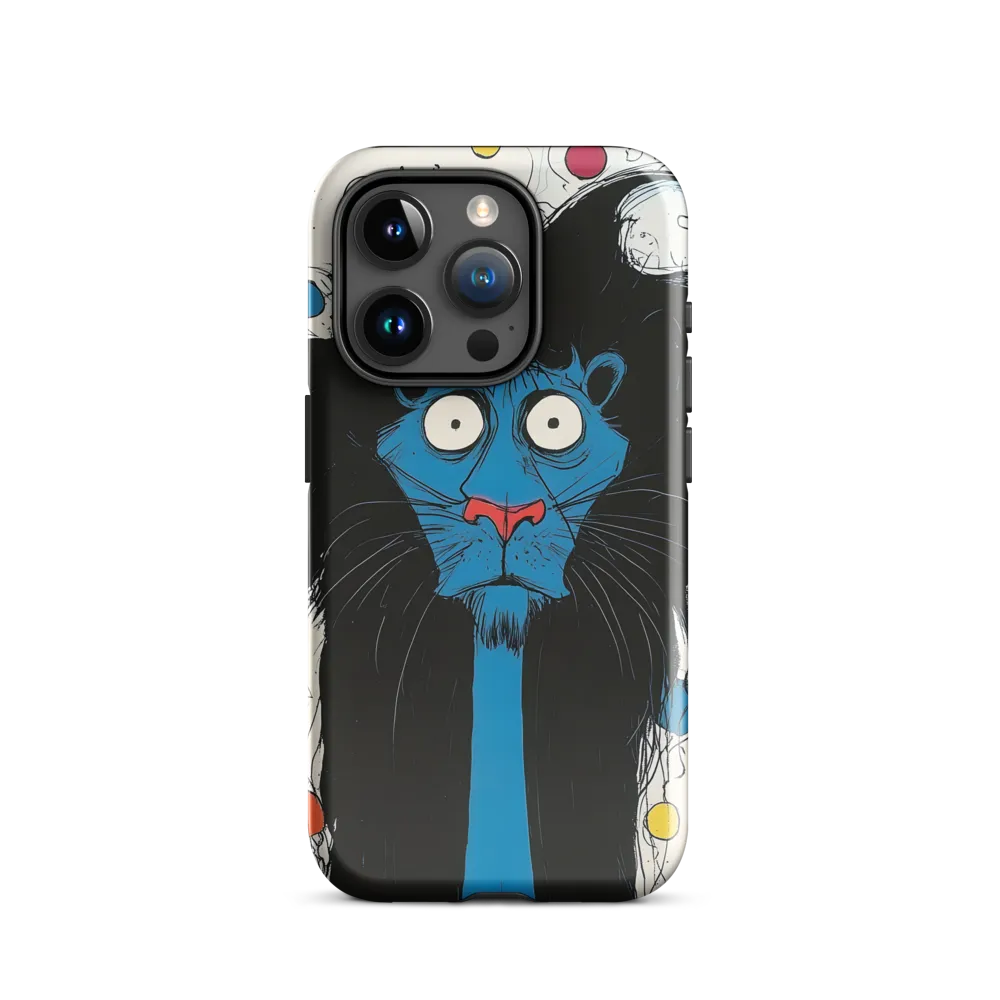 Whimsical Blue Lion