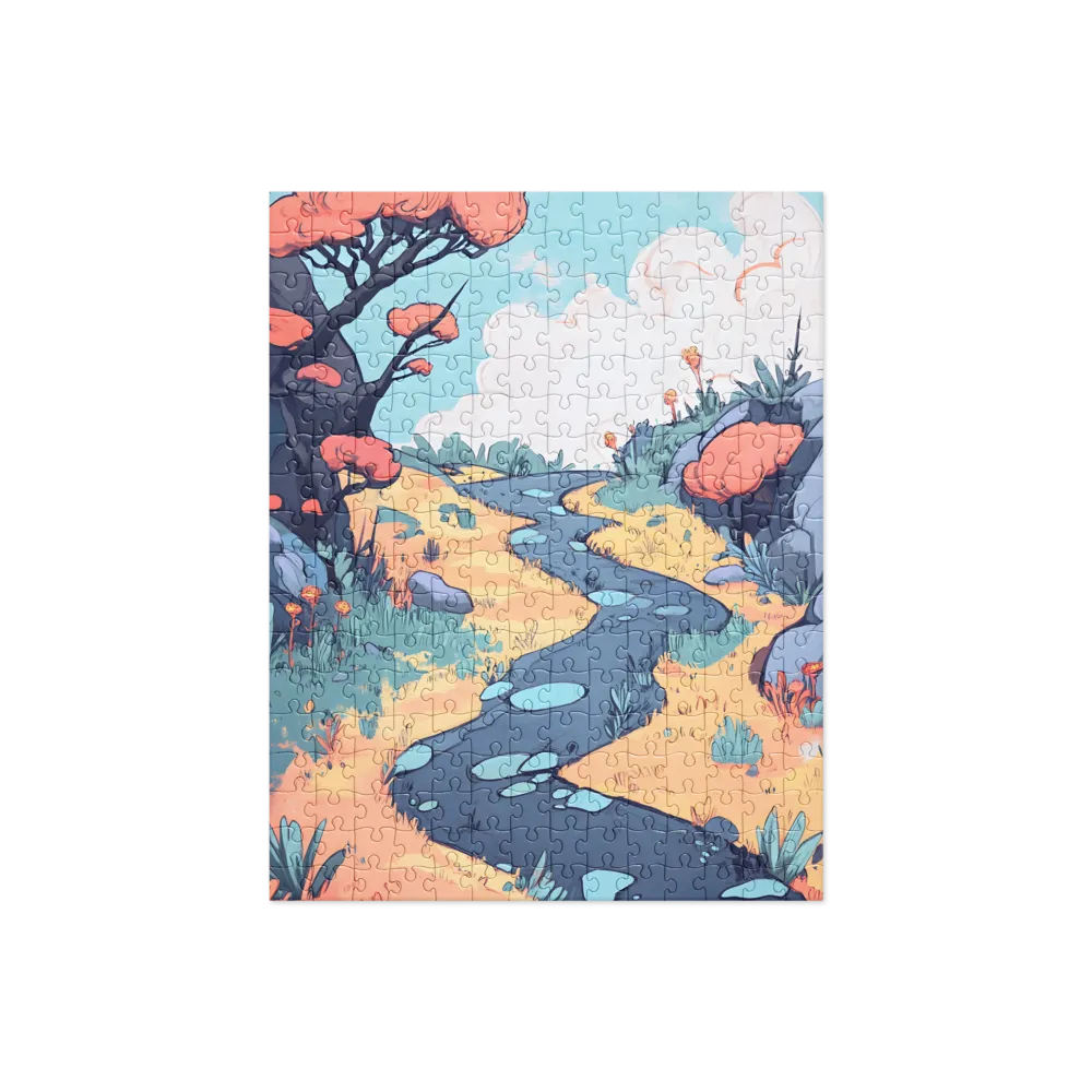 Whimsical Pathway through Enchanted Hills | Jigsaw Puzzle | 252 pieces