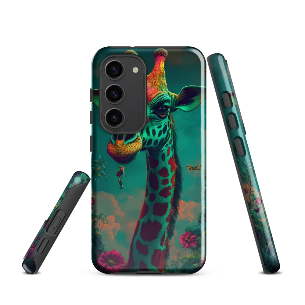 Whimsical Giraffe Among Blossoms