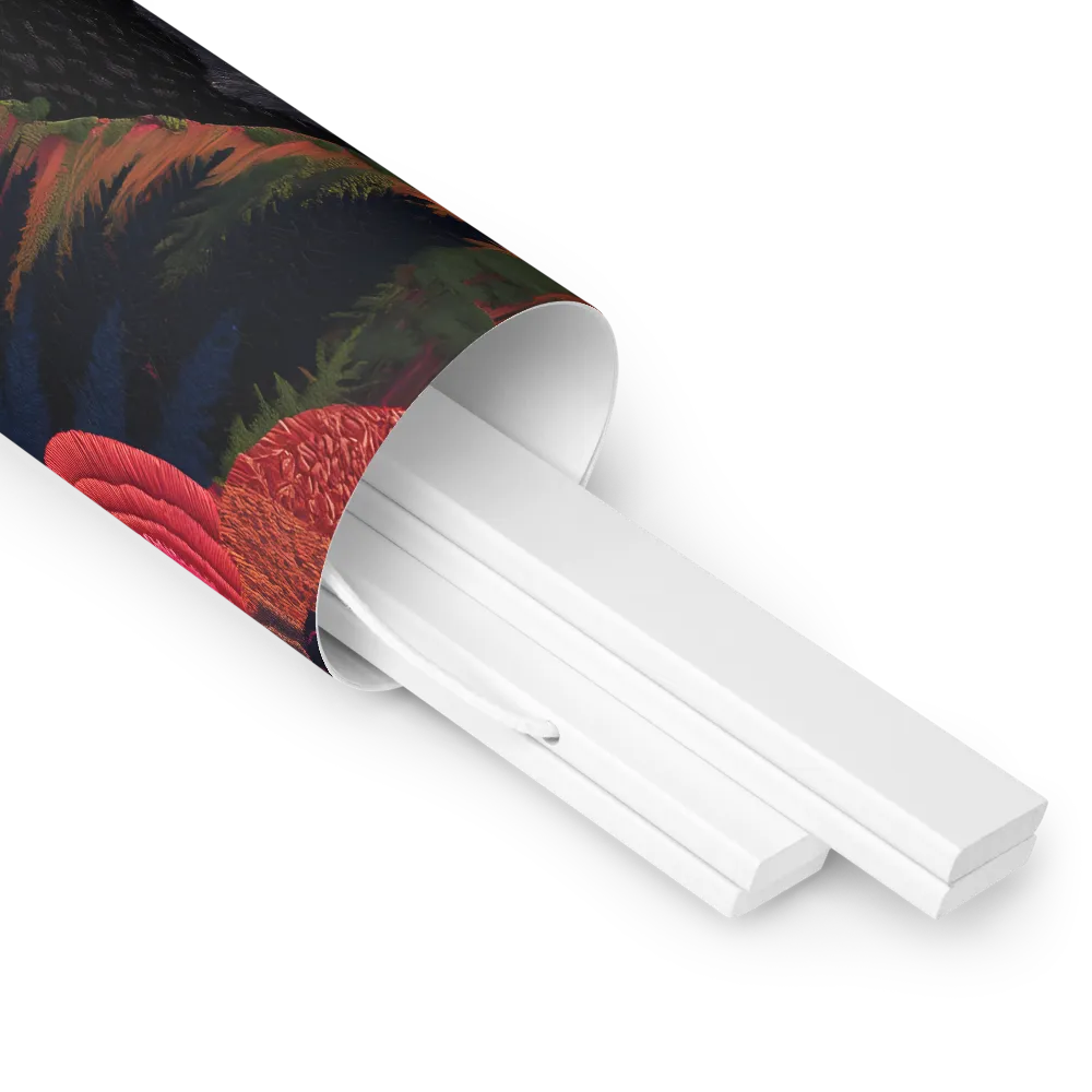 Ethereal Cascade: A Surreal Landscape | Poster With White Wood Hanger | 14″×14″