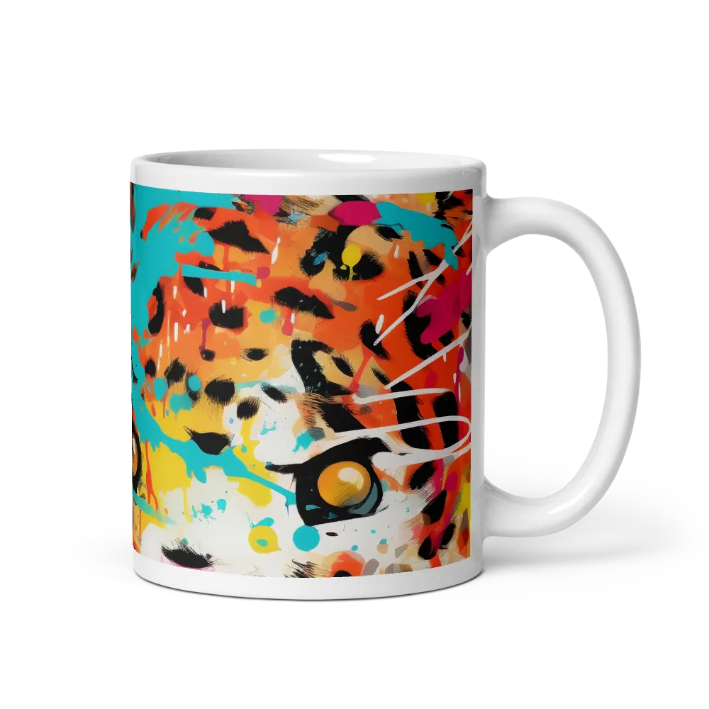 Fierce Fusion: Tiger and Lion in Graffiti | Mug with White inside | 11 oz