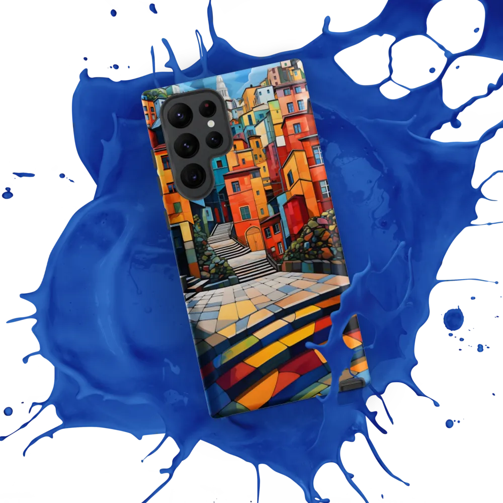Vibrant Village: A Cubist Journey