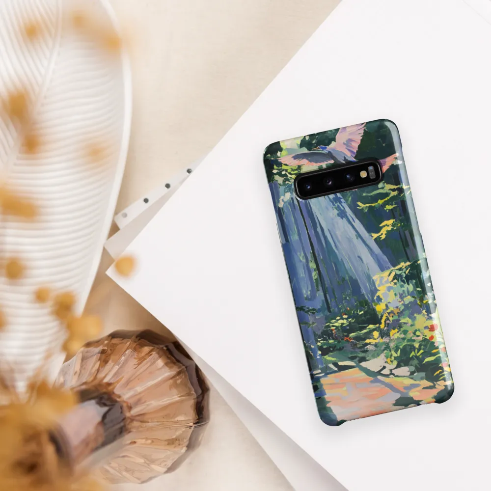 Flight of Light: A Serene Forest | Phone Case |  S10 | Snap Case | Glossy