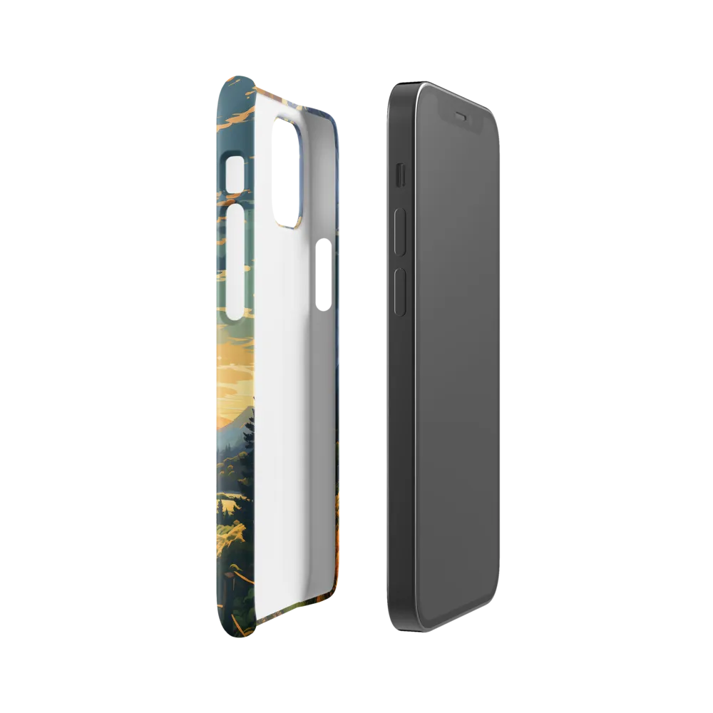 Tranquil Valley at Dusk | Phone Case |  12 Mini | Snap Case | Glossy