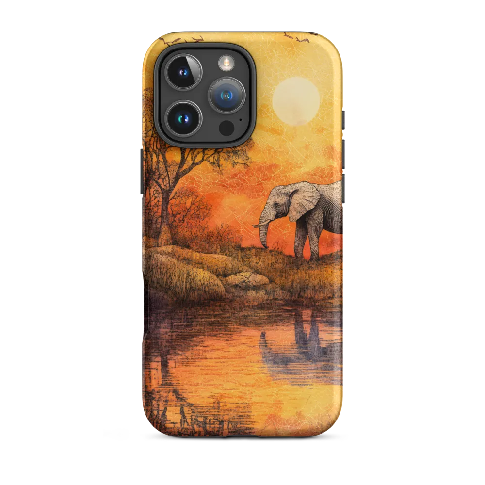 Elephant's Serenity at Dusk