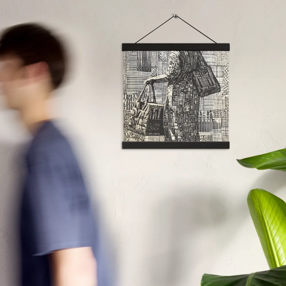Urban Reflections: A Shopping Narrative | Poster With Black Wood Hanger | 12″×12″