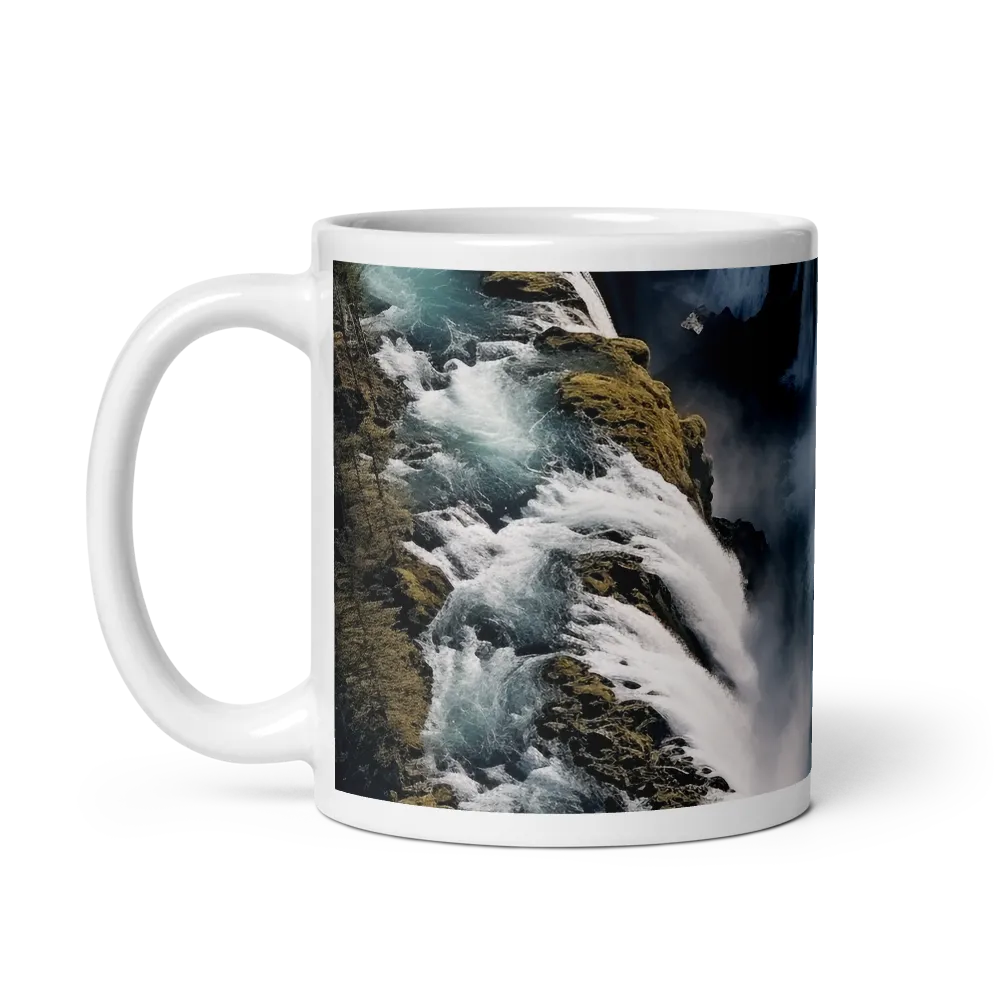 Ethereal Cascade: Nature's Power Revealed | Mug with White inside | 11 oz