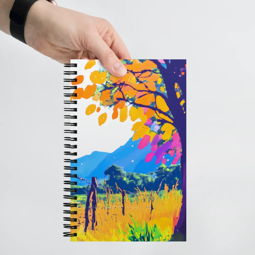 Autumn Serenity in a Vibrant Landscape | Spiral Notebook