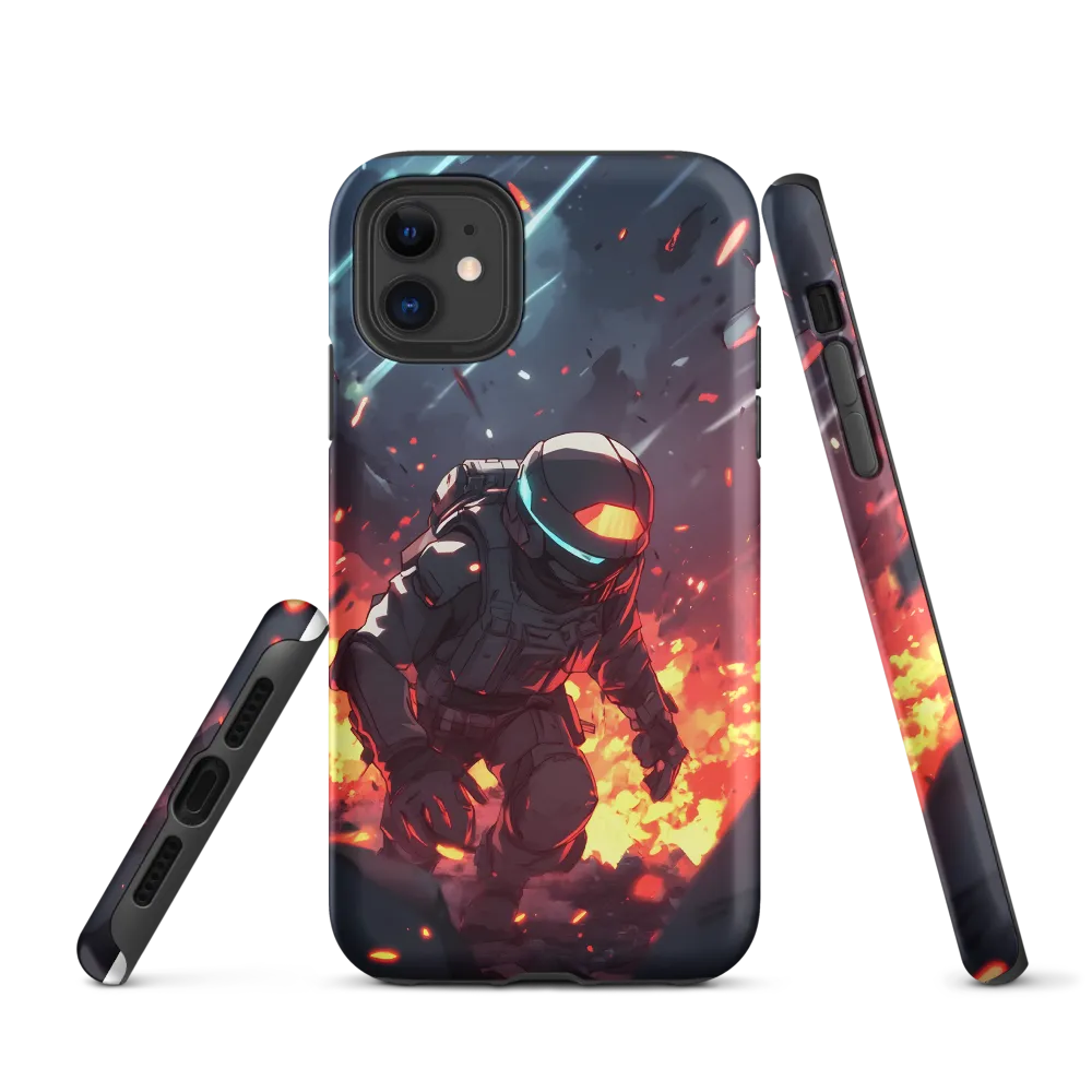 Astronaut Amidst Chaos