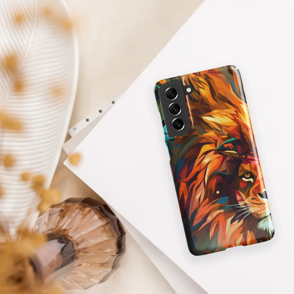 Majestic Gaze: The Polygonal Lion