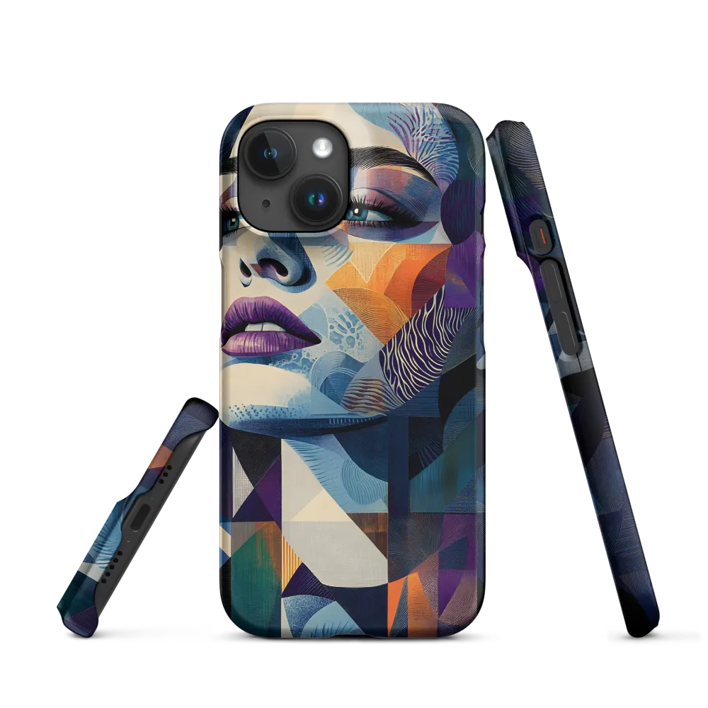 Fragmented Mystery: A Modern Portrait | Phone Case |  15 | Snap Case | Matte