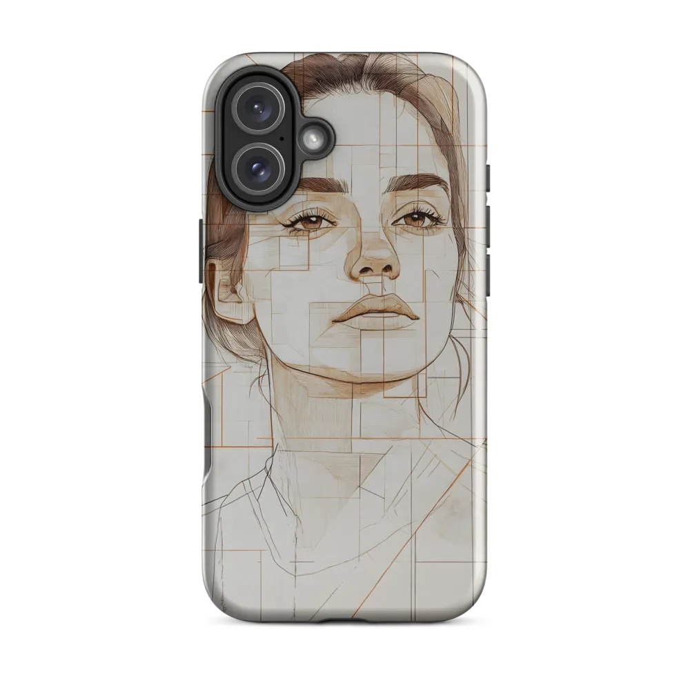 Geometric Serenity: A Minimalist Portrait