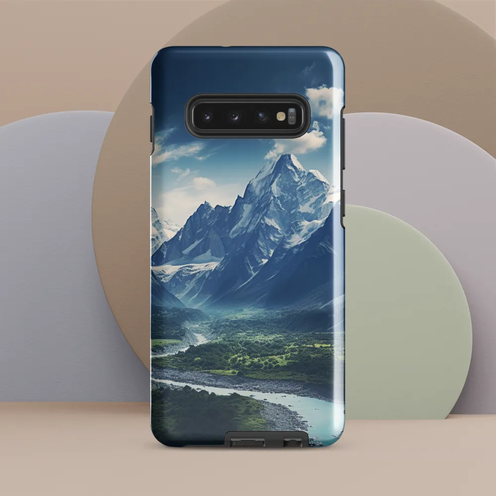 Majestic Serenity: A Landscape of Mountains and Rivers | Phone Case |  S10 Plus | Tough Case | Glossy