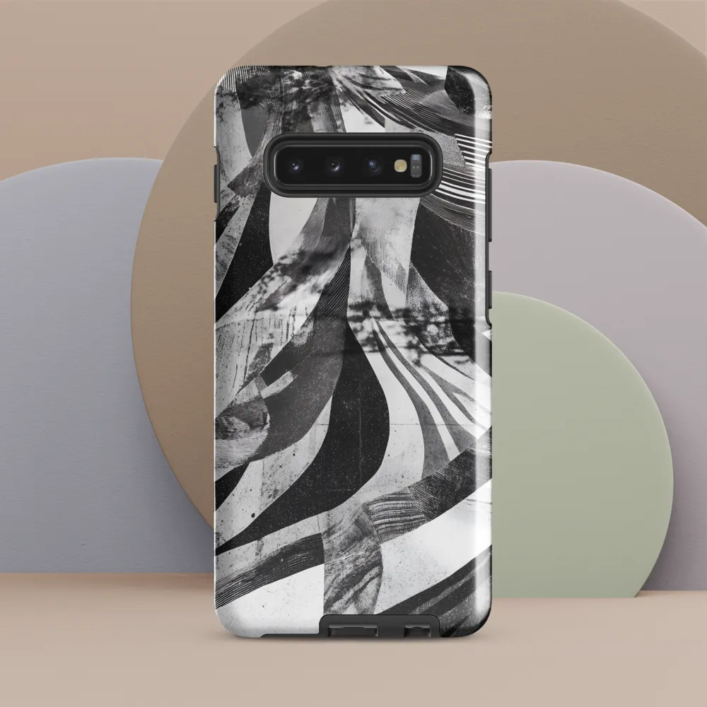 Fluidity in Monochrome | Phone Case |  S10 Plus | Tough Case | Glossy