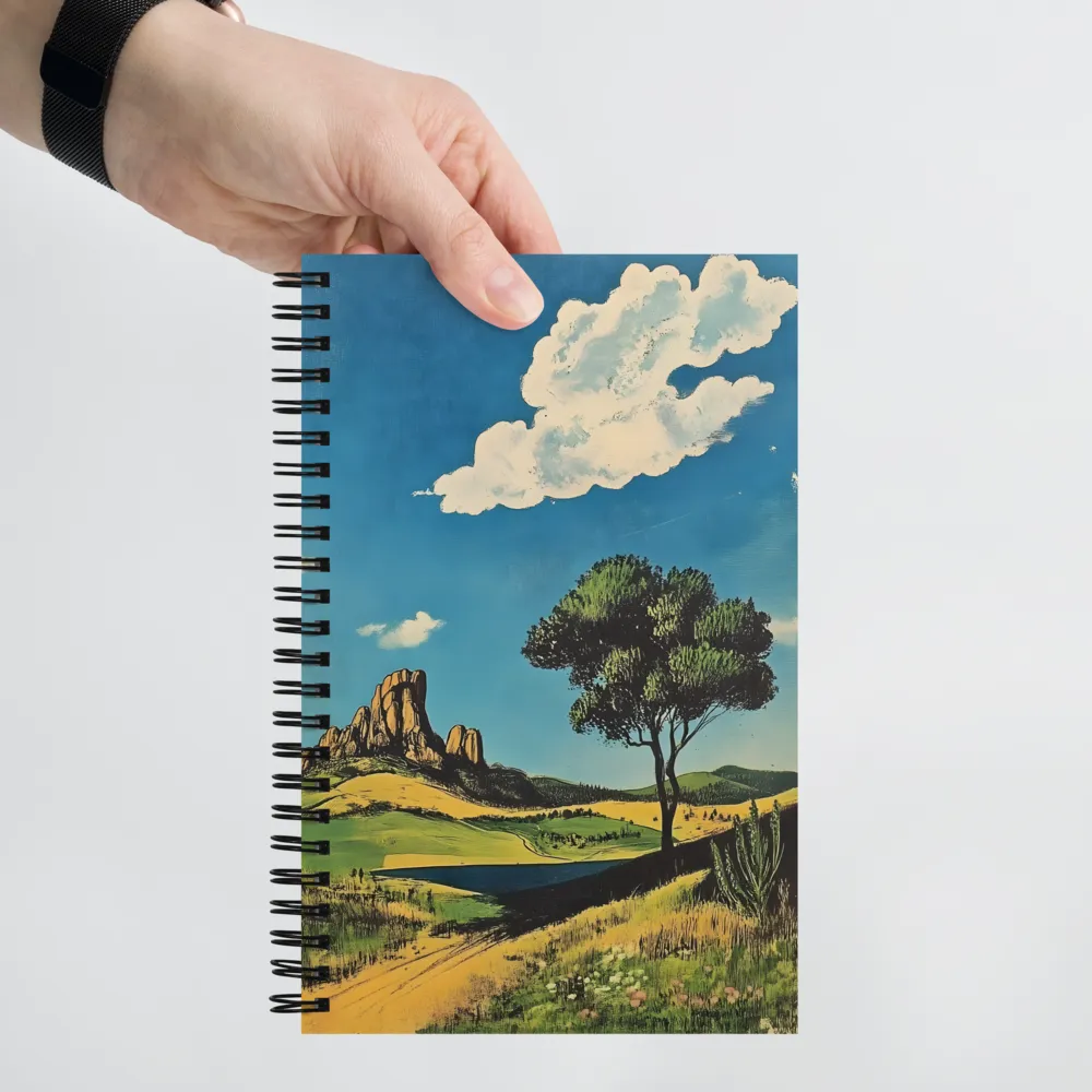 Serenity in Nature: A Realistic Landscape | Spiral Notebook