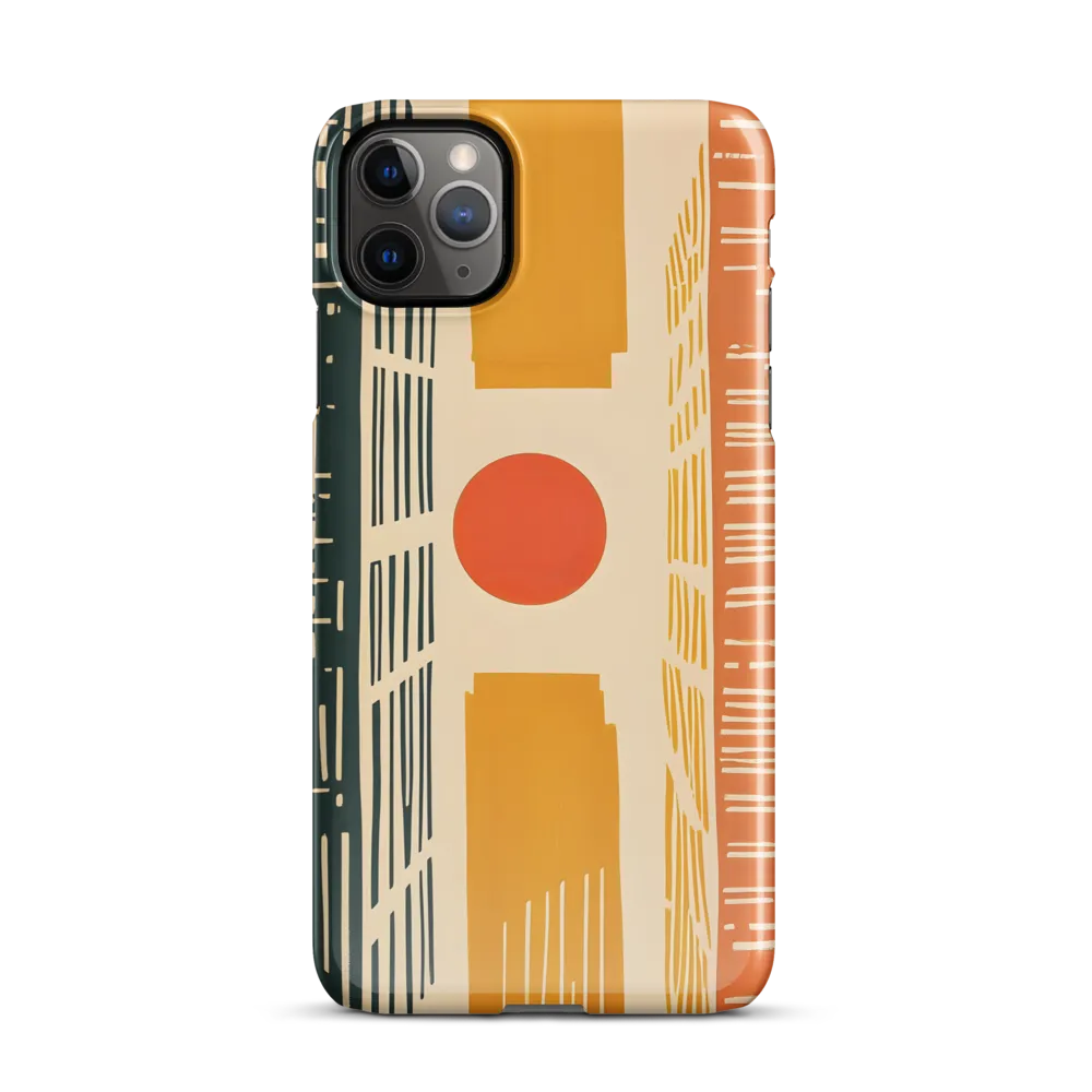 Urban Harmony: A Geometric Sunrise | Phone Case |  11 Pro Max | Snap Case | Glossy