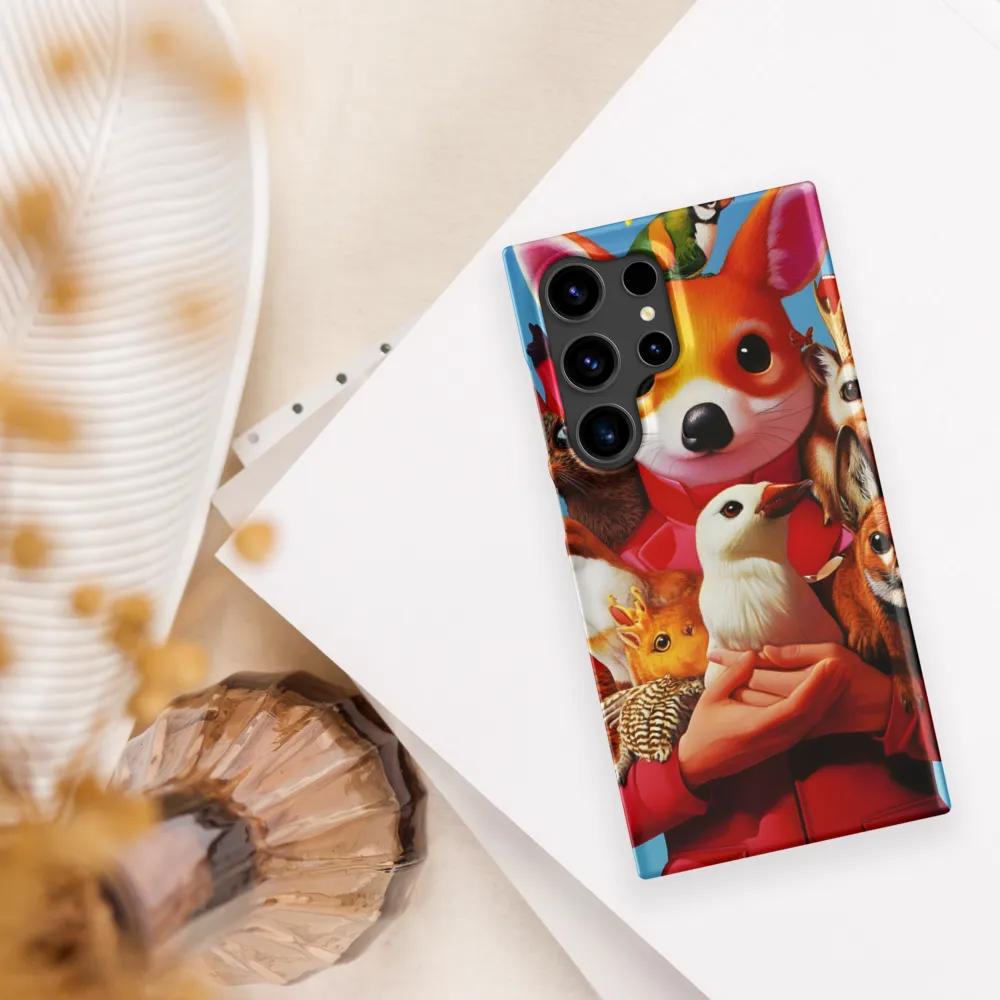 Harmony in Whimsy: A Modern Animal Ensemble | Phone Case |  S24 Ultra | Snap Case | Matte
