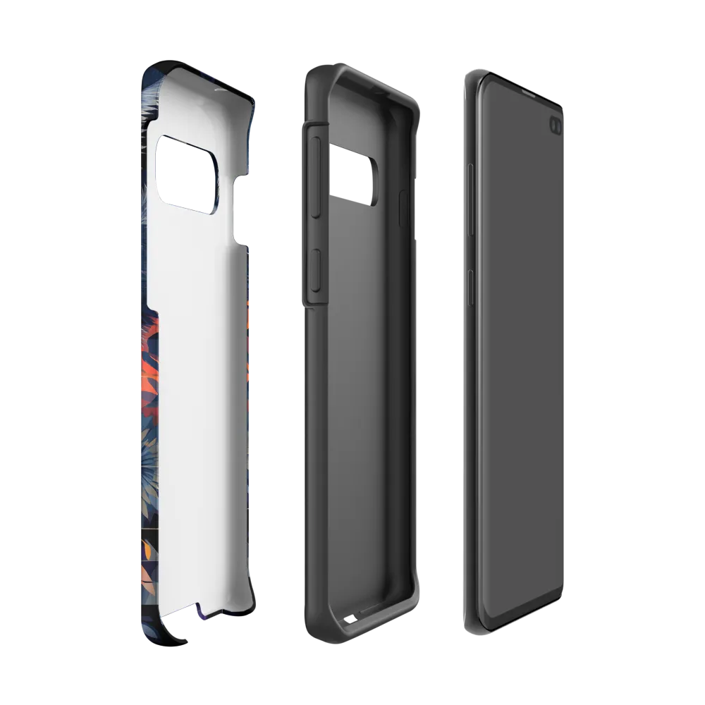 Mystical Wolf Amidst Floral Geometry | Phone Case |  S10 | Tough Case | Matte