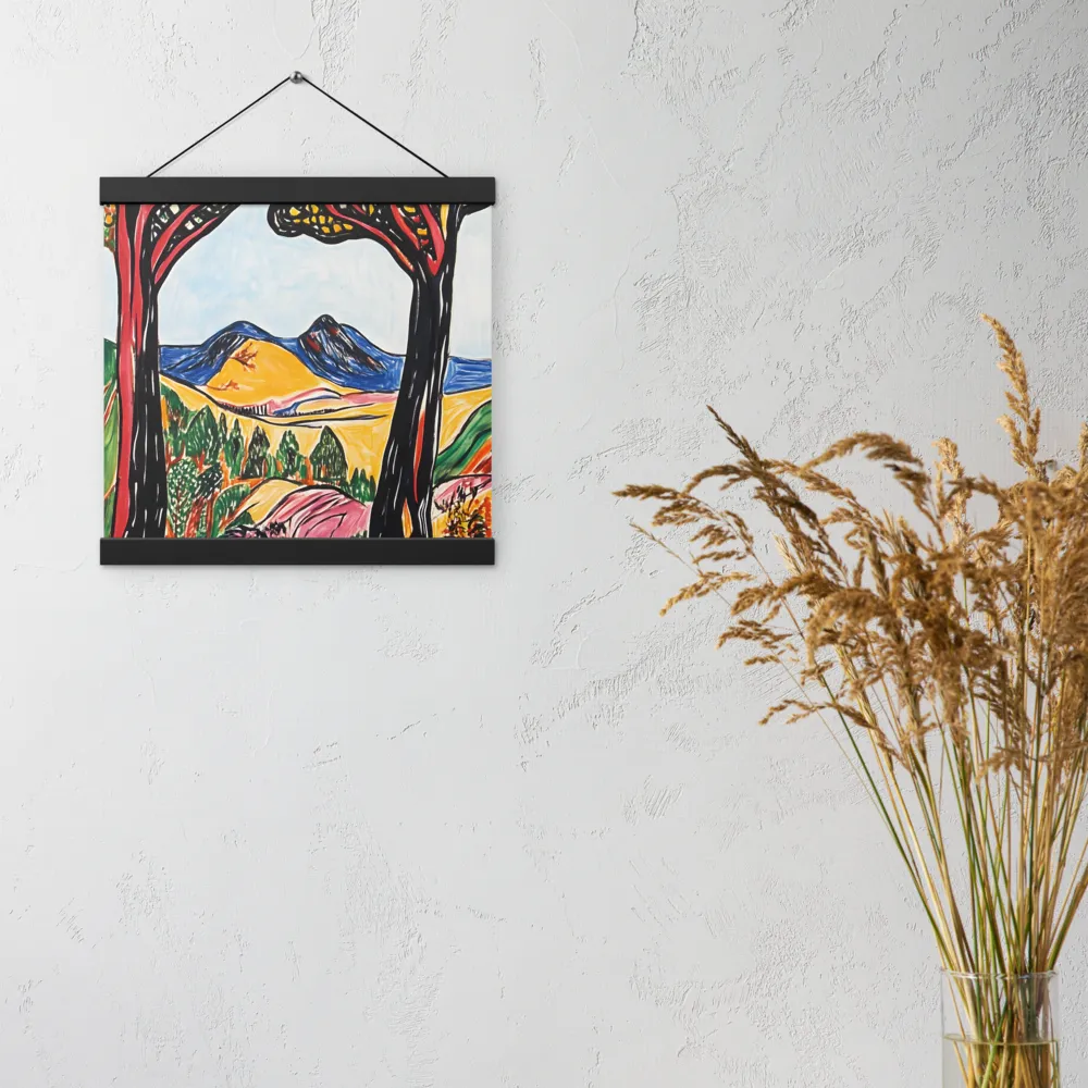 Vibrant Nature's Embrace | Poster With Black Wood Hanger | 12″×12″
