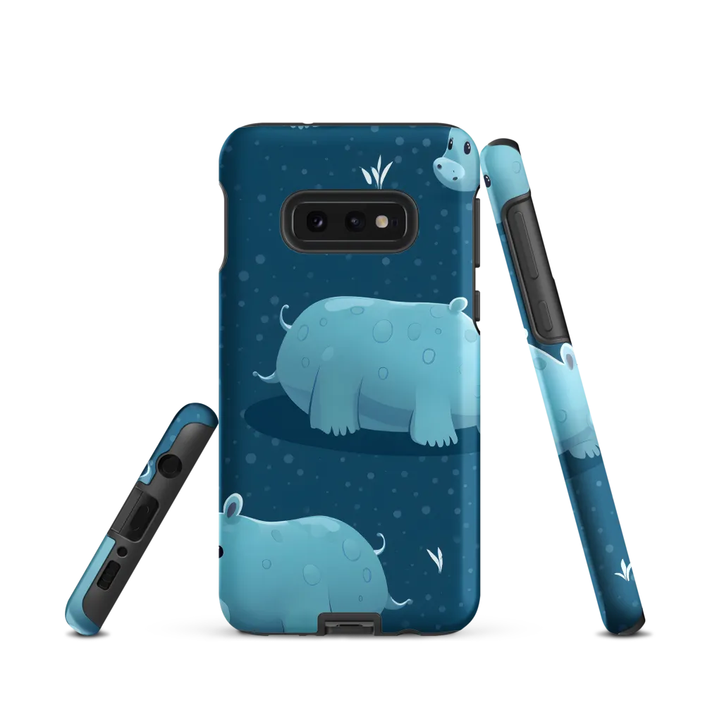 Whimsical Hippo Play | Phone Case |  S10e | Tough Case | Matte