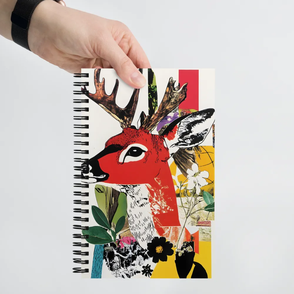 Vibrant Harmony: The Deer in Nature | Spiral Notebook