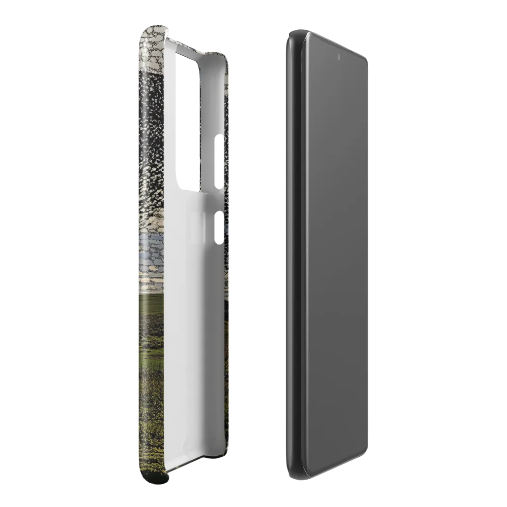 Tranquil Shadows: A Silhouette of Nature | Phone Case |  S21 Ultra | Snap Case | Glossy