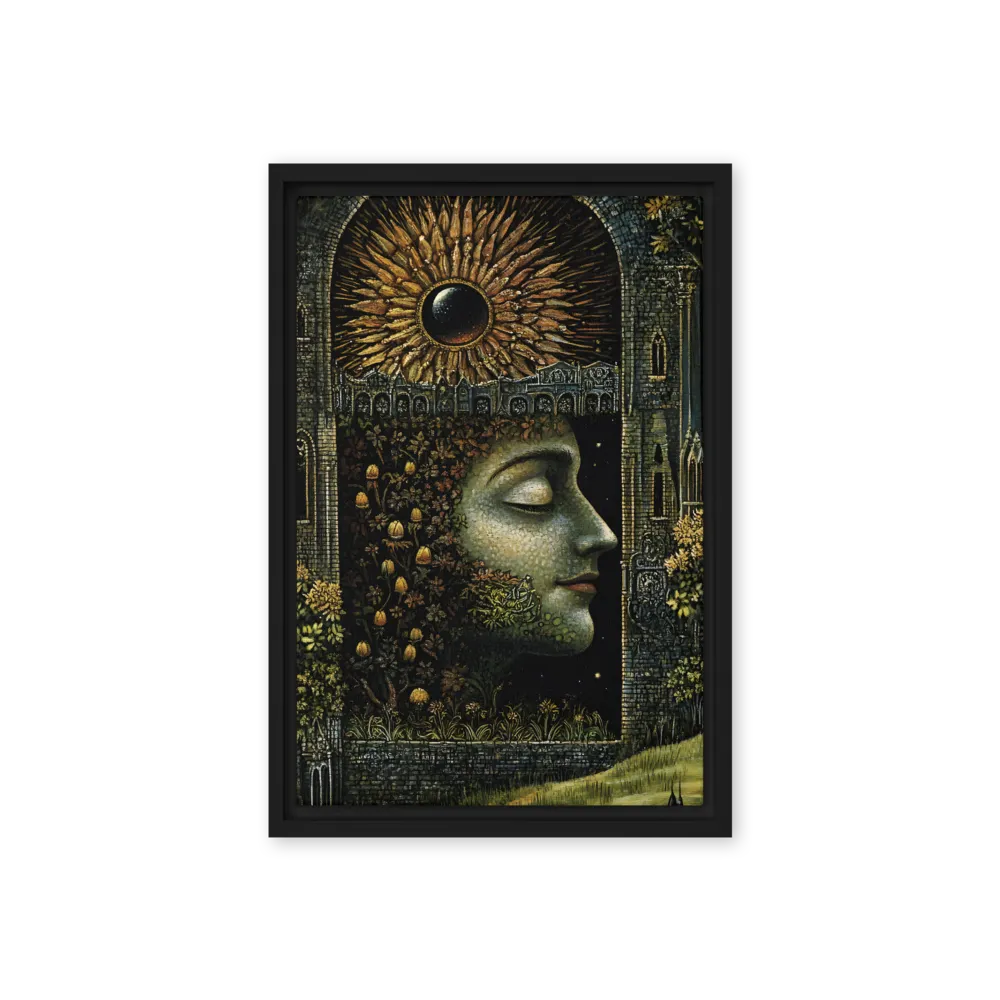Nature’s Embrace: The Infinite Connection | Canvas with Black Frame | 12″×18″