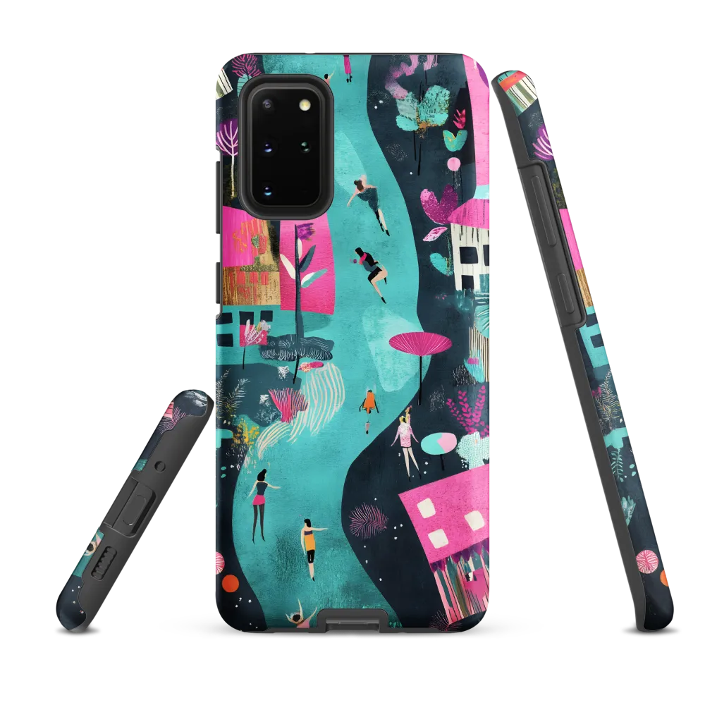 Whimsical Journey Through a Vibrant Landscape | Phone Case |  S20 Plus | Tough Case | Matte