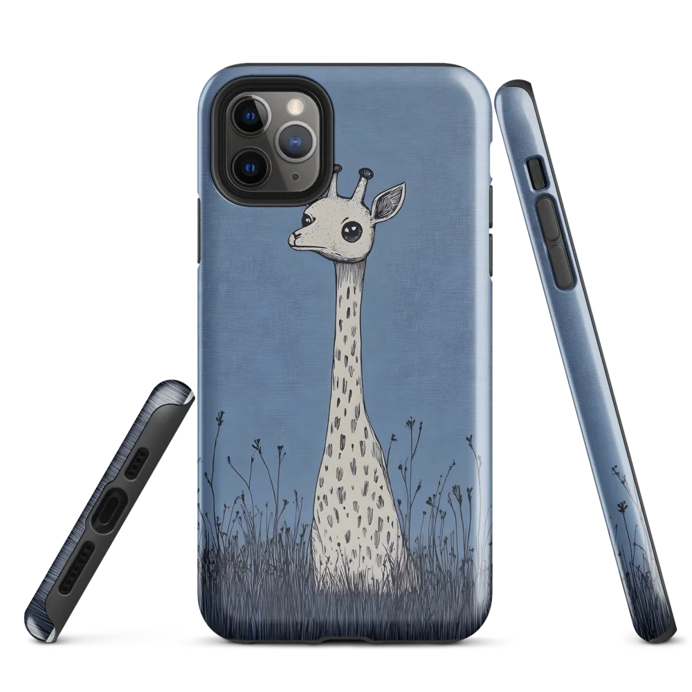 Whimsical Giraffe in Blue | Phone Case |  11 Pro Max | Tough Case | Glossy