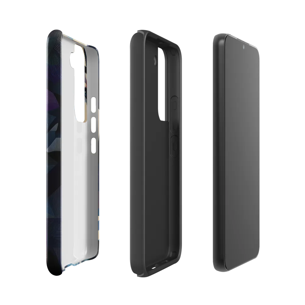 Fragmented Mystery: A Modern Portrait | Phone Case |  S22 | Tough Case | Glossy