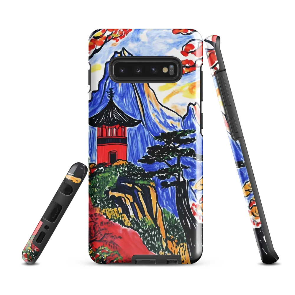 Tranquil Pagoda Among Autumn Peaks | Phone Case |  S10 Plus | Tough Case | Glossy