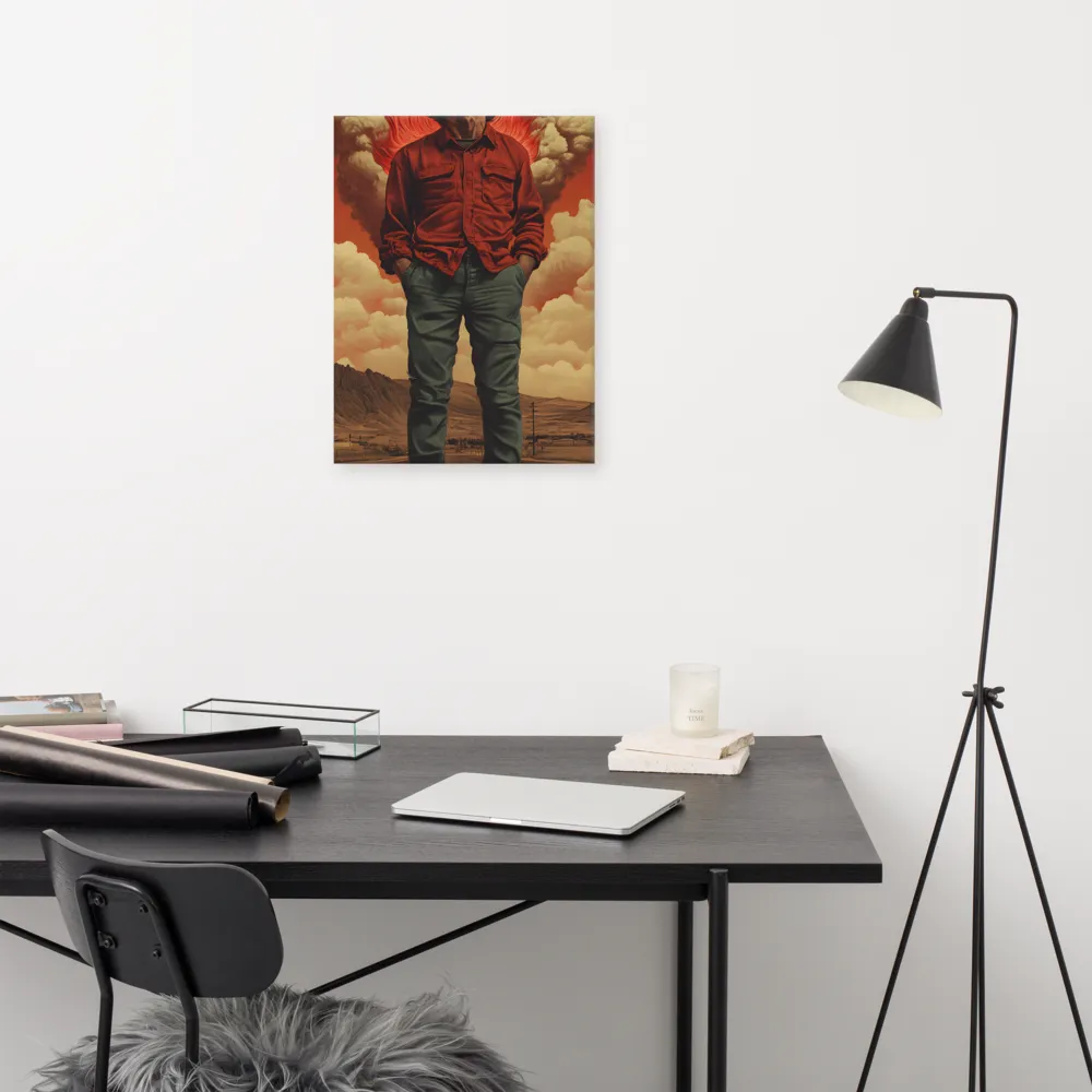 Defiant Spirit in a Surreal Landscape | Canvas | 18″×24″