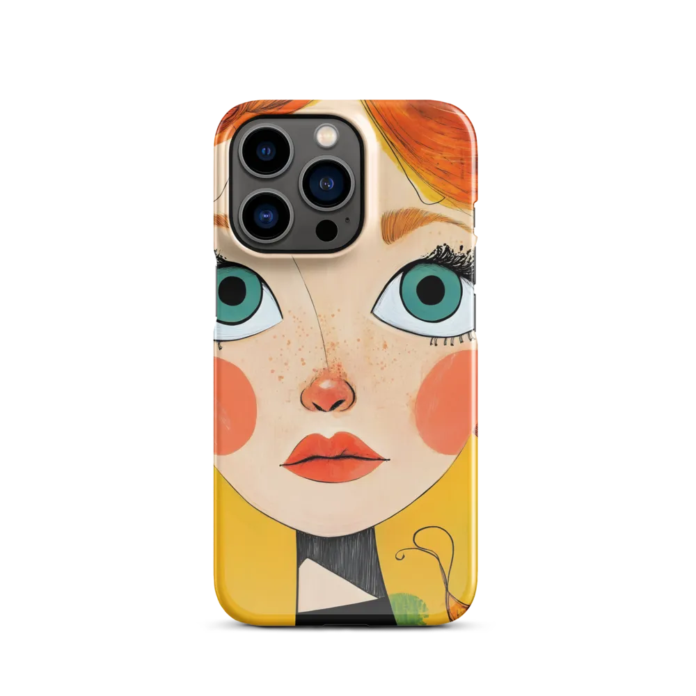 Whimsical Portrait of a Girl | Phone Case |  13 Pro | Snap Case | Glossy