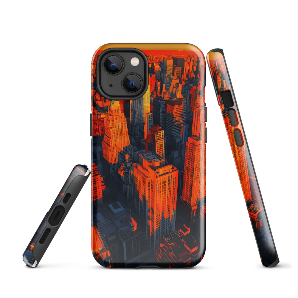 Urban Dawn: A Digital Ode to Skyscrapers | Phone Case |  13 | Tough Case | Glossy