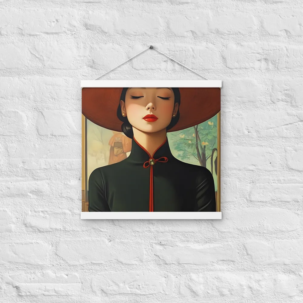 Elegance in Tranquility | Poster With White Wood Hanger | 16″×16″