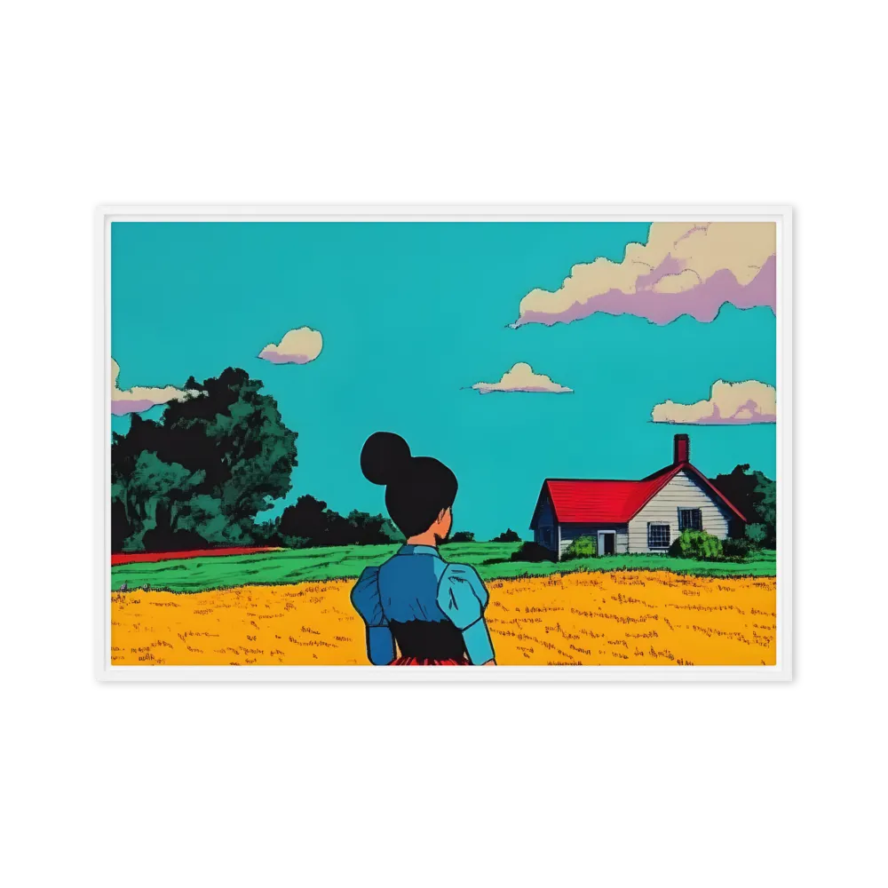 Whispers of a Sunlit Meadow | Canvas with White Frame | 20″×30″