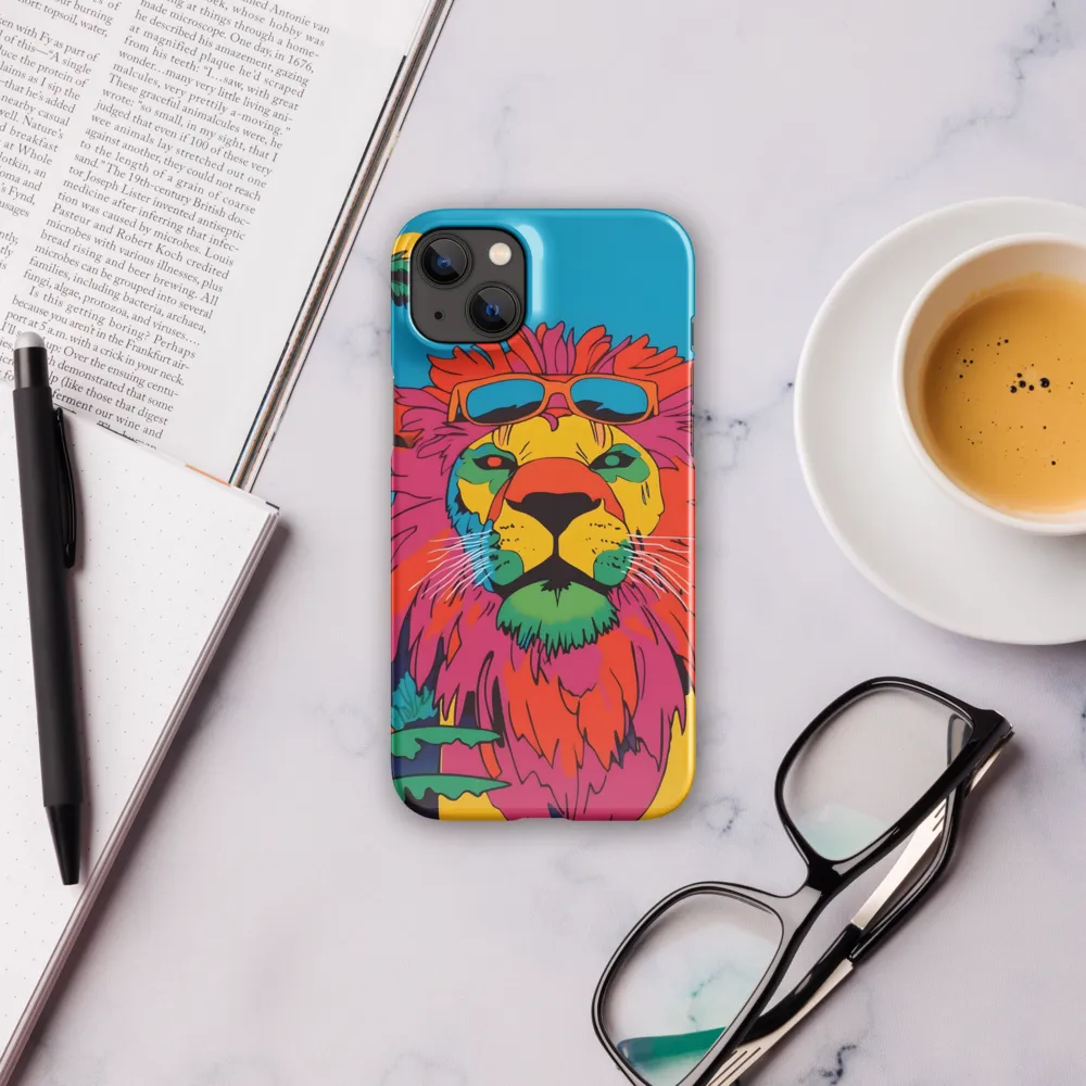 Lion with Sunglasses: A Vibrant Tropical Portrait